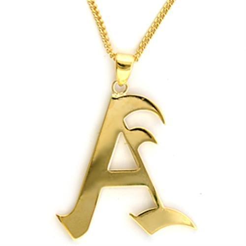 JCE227 Gold Brass Pendant with No Stone-Default Title