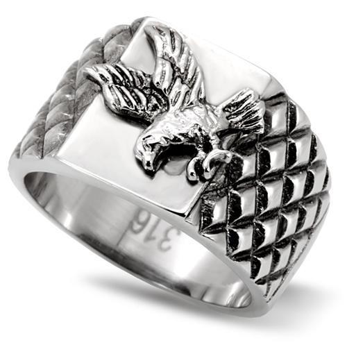 JCE126 High polished (no plating) Stainless Steel Ring with No Stone